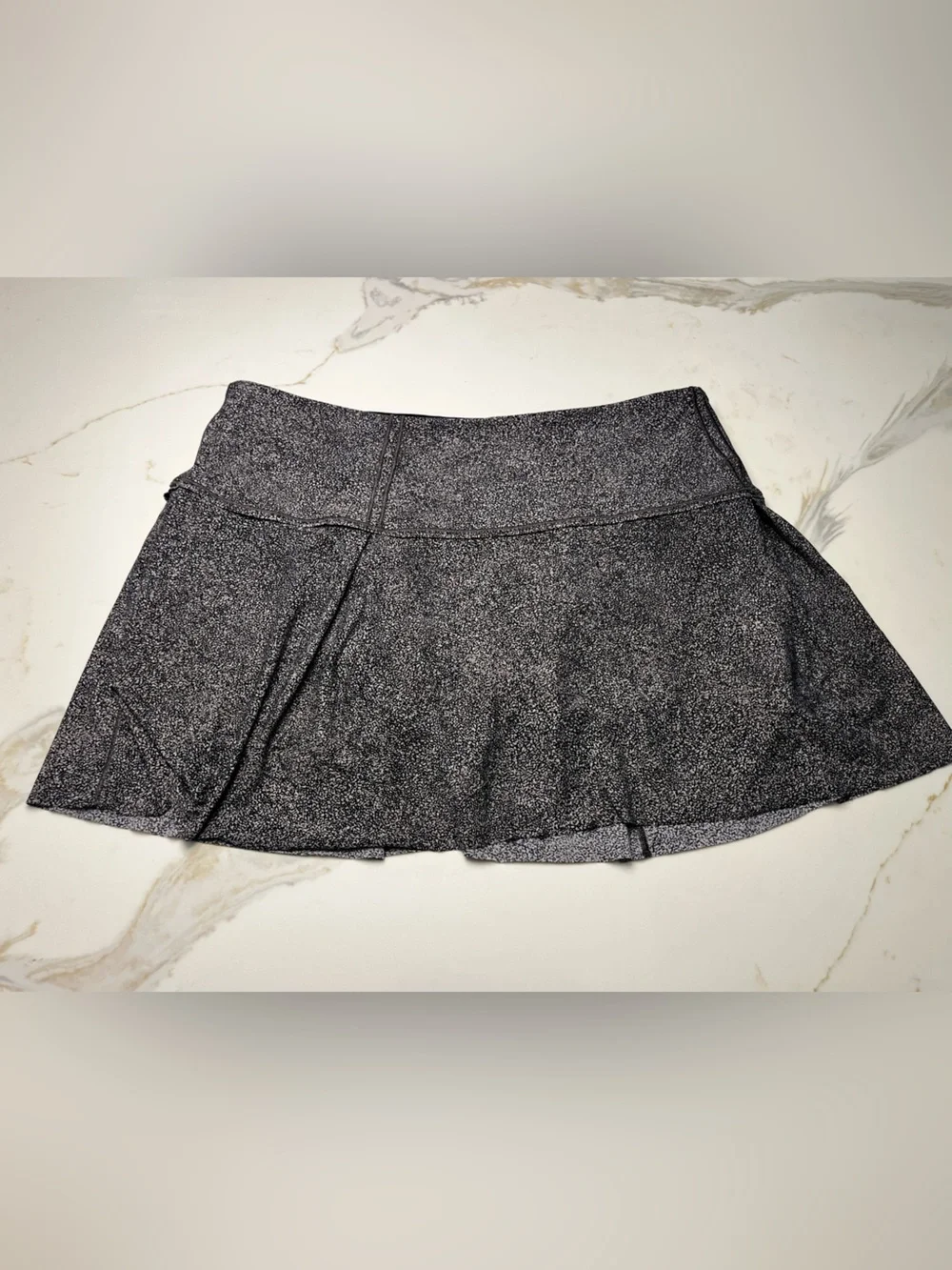 Lululemon Skirt Skort Sz 12 Reg Green Pickleball Tennis Run Euc Black Heather